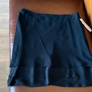 Michele Elegant Black Tiered Mini Skirt